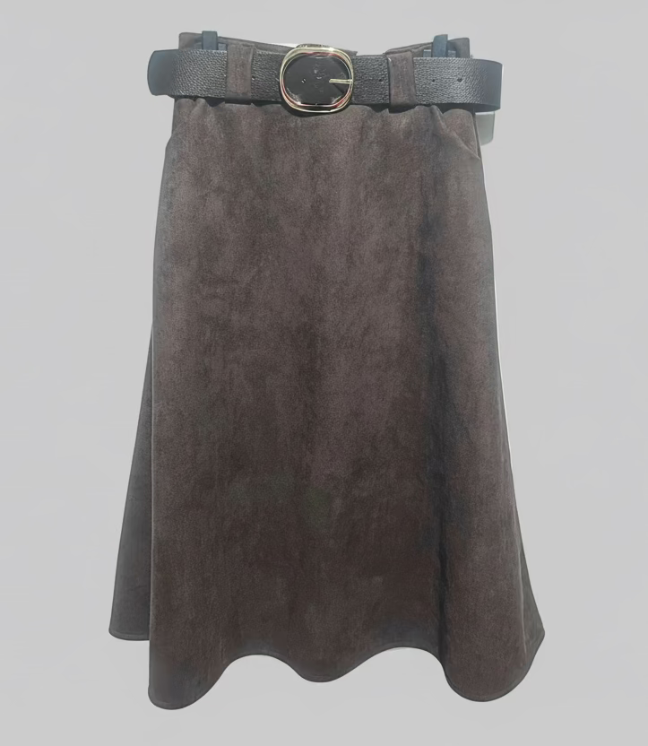 Gonna Midie scamosciata